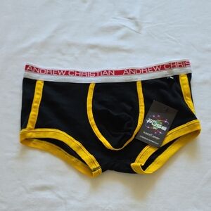 Andrew Christian Black and Yellow Briefs